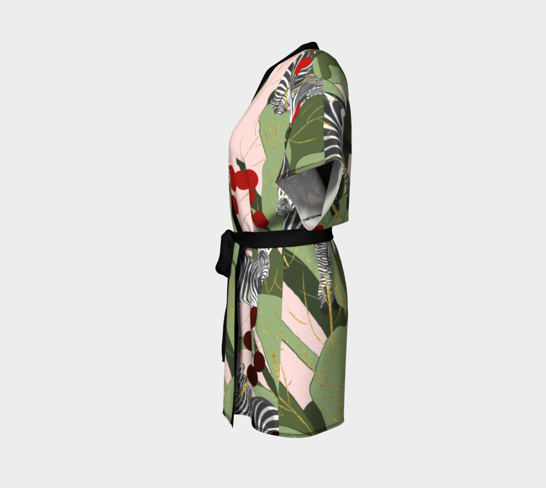 Zebra Harem Kimono Robe preview #2