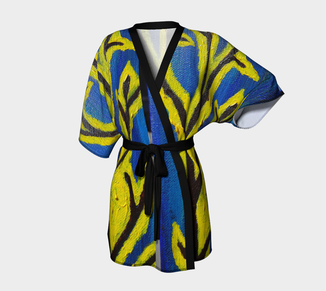 Black Trees Kimono Robe preview #1