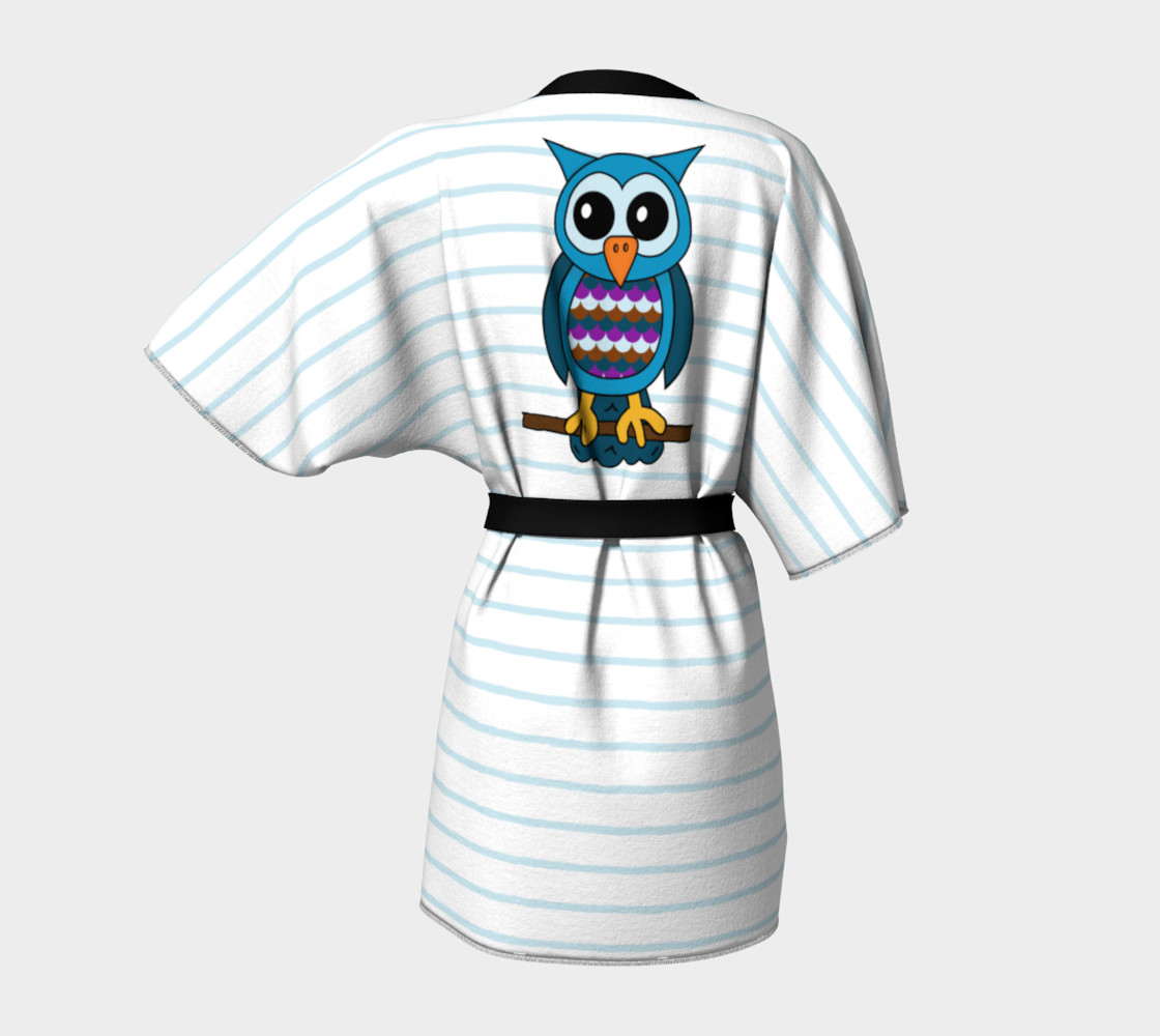 Aperçu de Oliver the Owl Kimono Robe #4