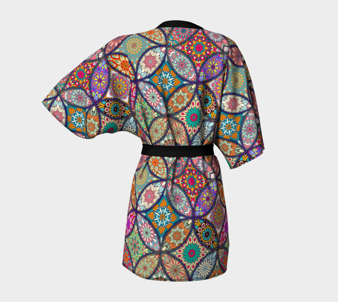 Vibrant Mandalas Kimono Robe preview #4