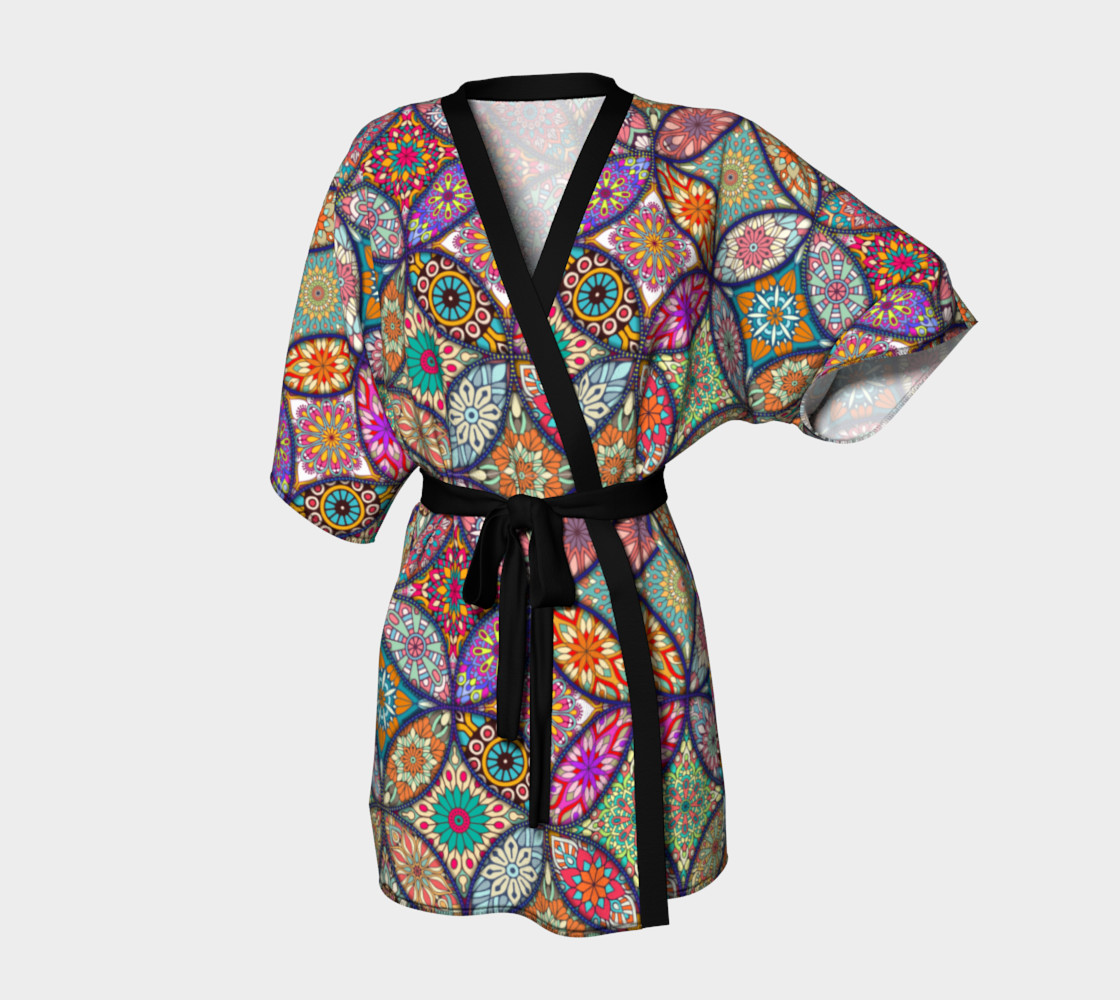 Vibrant Mandalas Kimono Robe preview #1