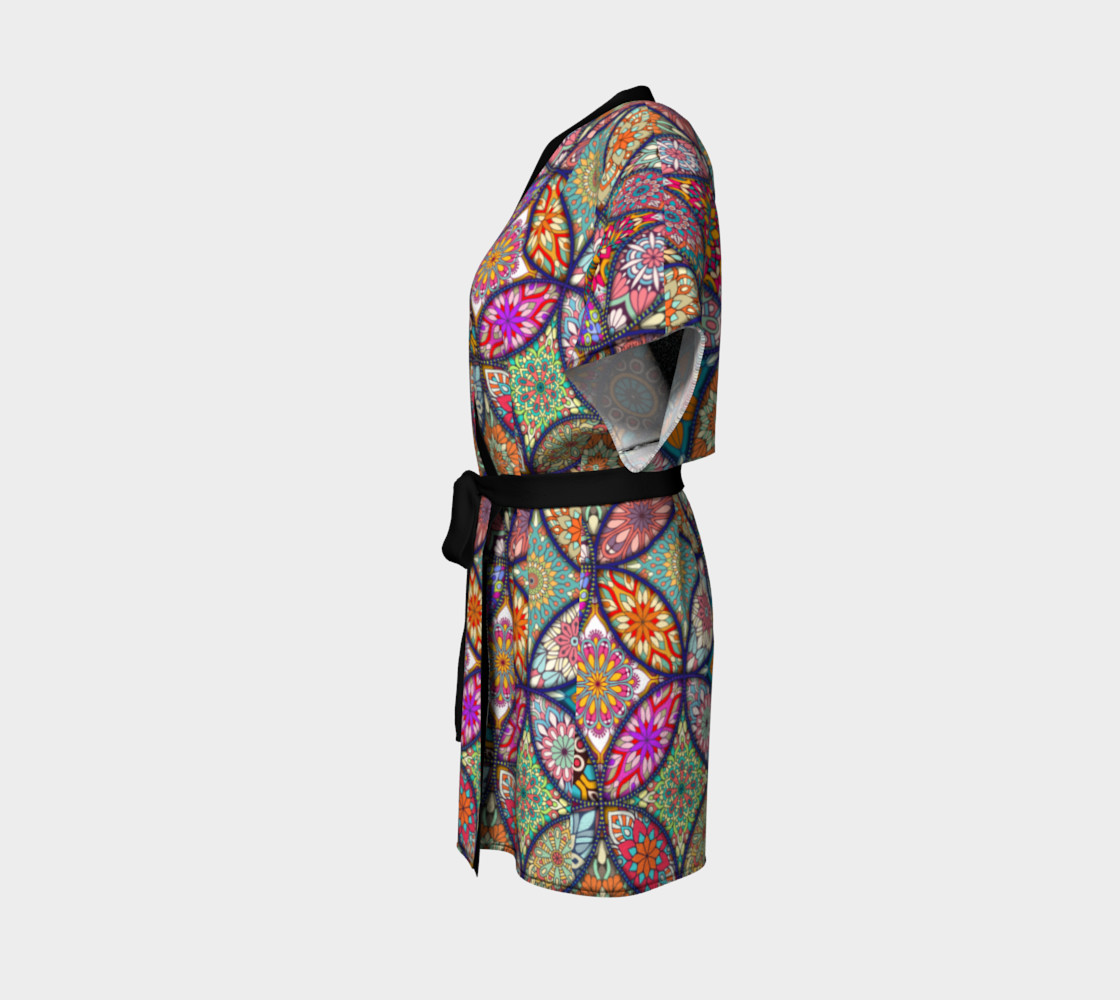 Vibrant Mandalas Kimono Robe preview #2