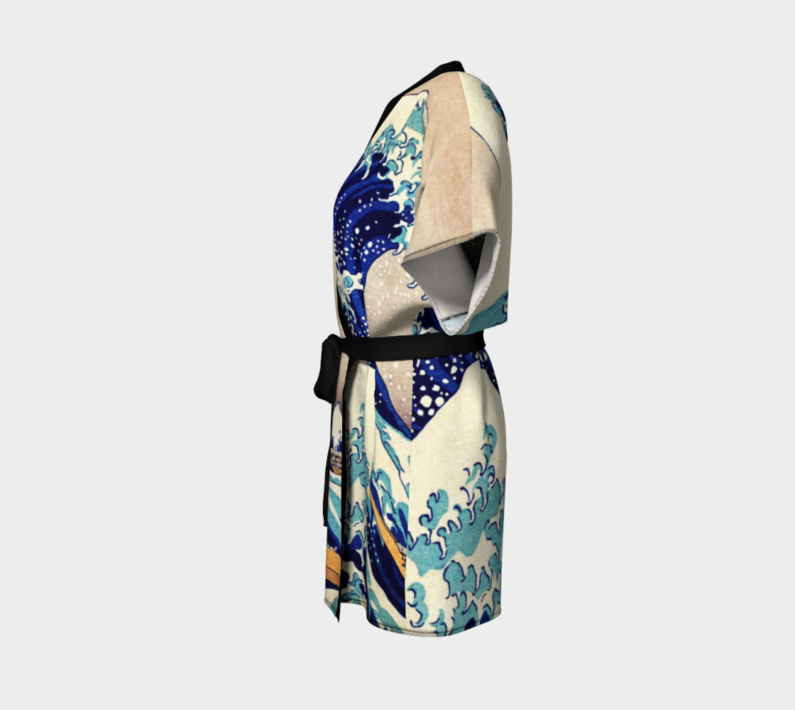 Katsushika Hokusai The Great Wave Off Kanagawa Kimono Robe preview #2