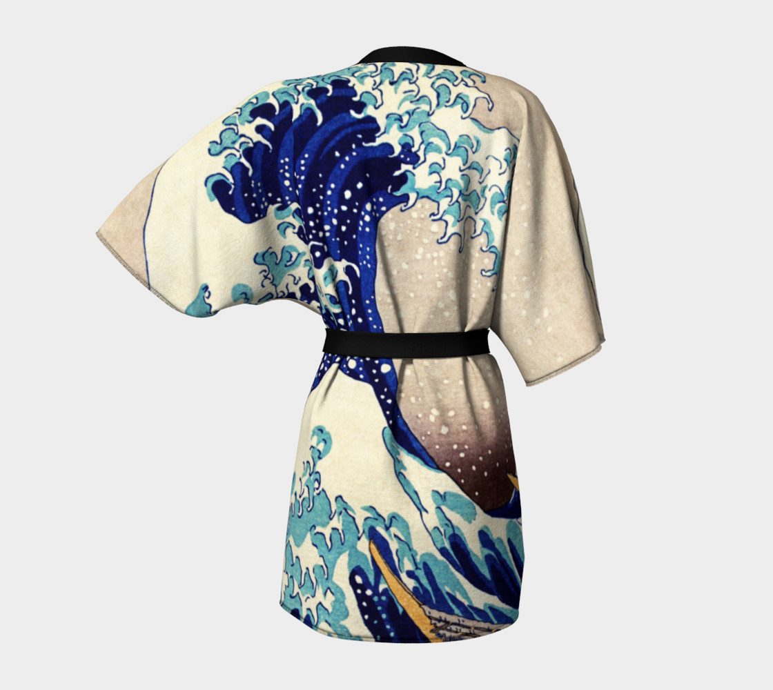 Katsushika Hokusai The Great Wave Off Kanagawa Kimono Robe preview #4