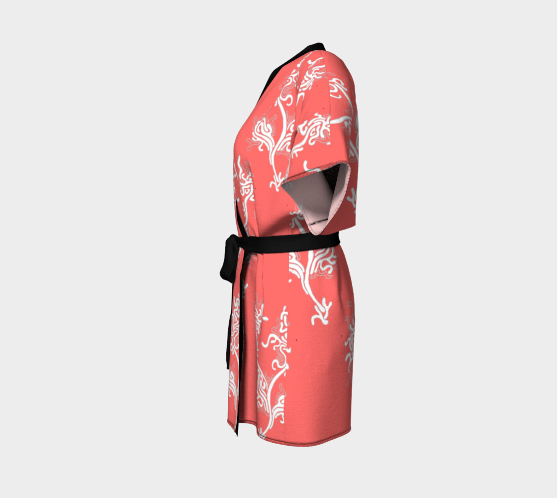 Life Aquatic Living Coral Kimono Robe preview #2
