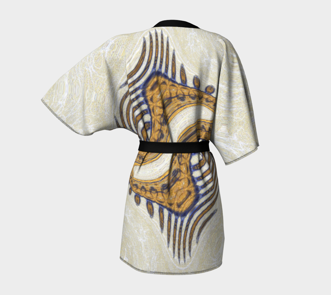 Yoga Woman Victory Symbol Kimono Robe (w/lux-surface look.) thumbnail #5