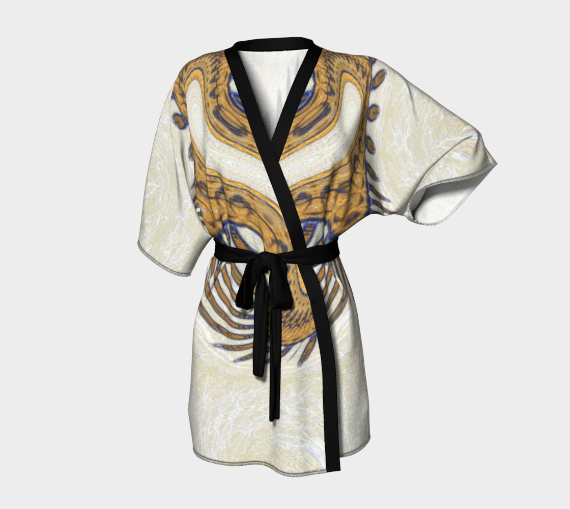 Yoga Woman Victory Symbol Kimono Robe (w/lux-surface look.) 3D preview