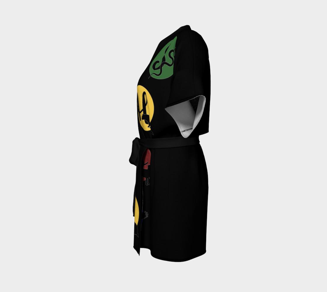 Magic mascots kimono-robe black preview #2