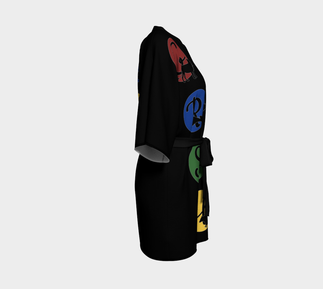 Magic mascots kimono-robe black preview #3