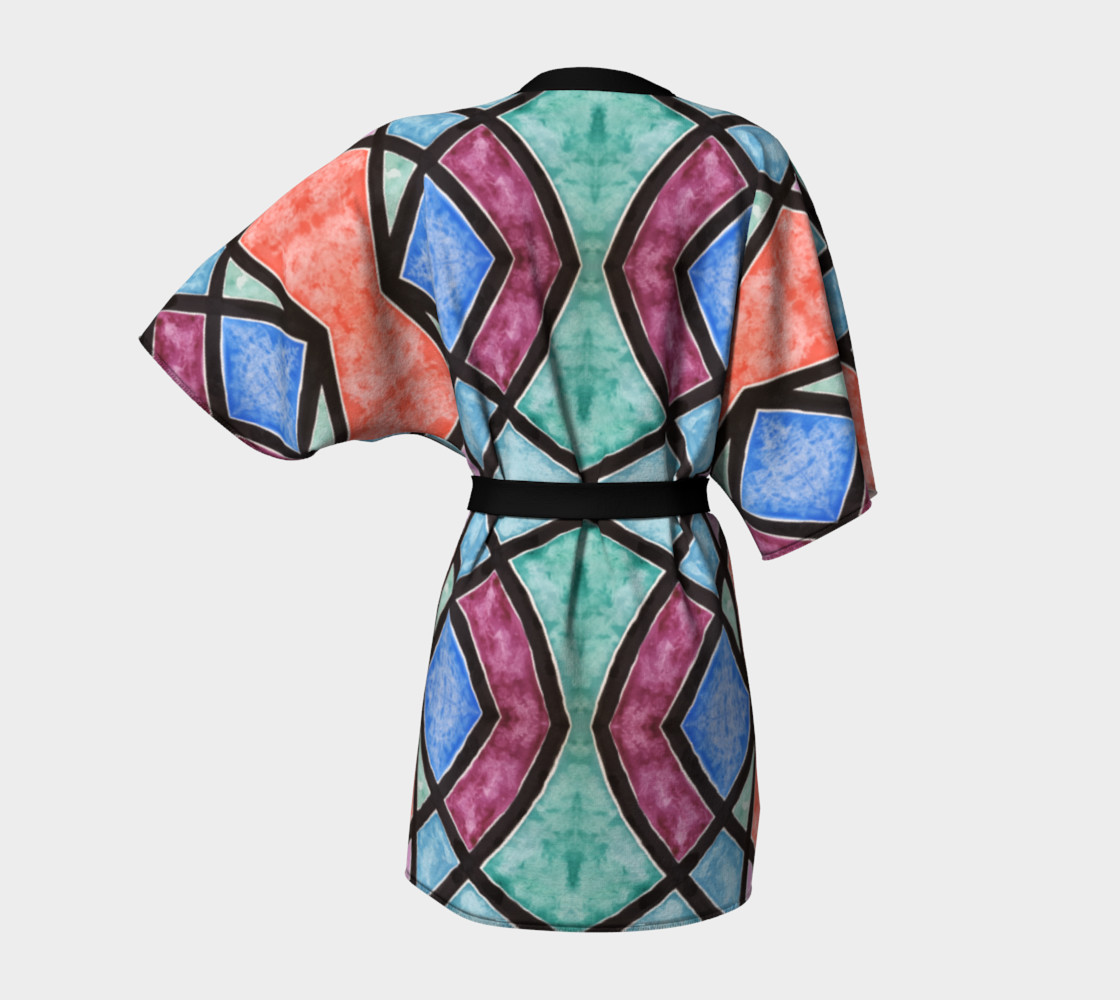 Colorful Stained Glass Kimono Robe thumbnail #5