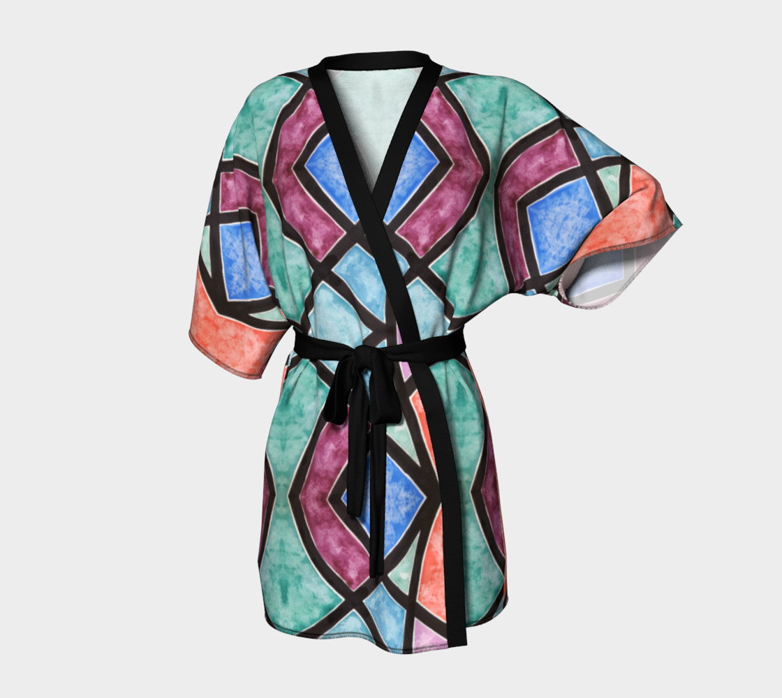 Colorful Stained Glass Kimono Robe preview #1