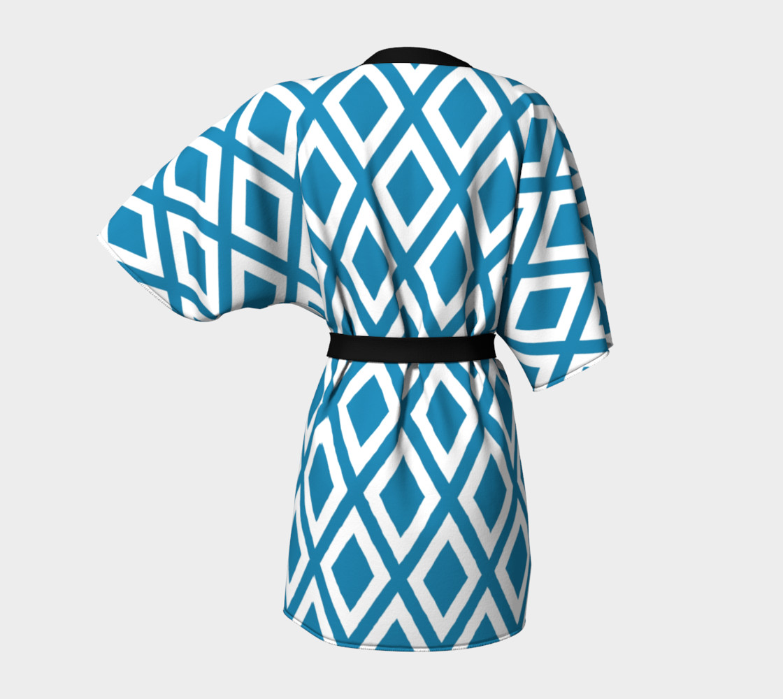 Blue & White Diamond Lattice preview #4