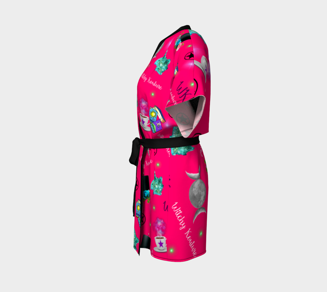 WK #ModernWitchLife Pink Print Kimono Robe preview #2