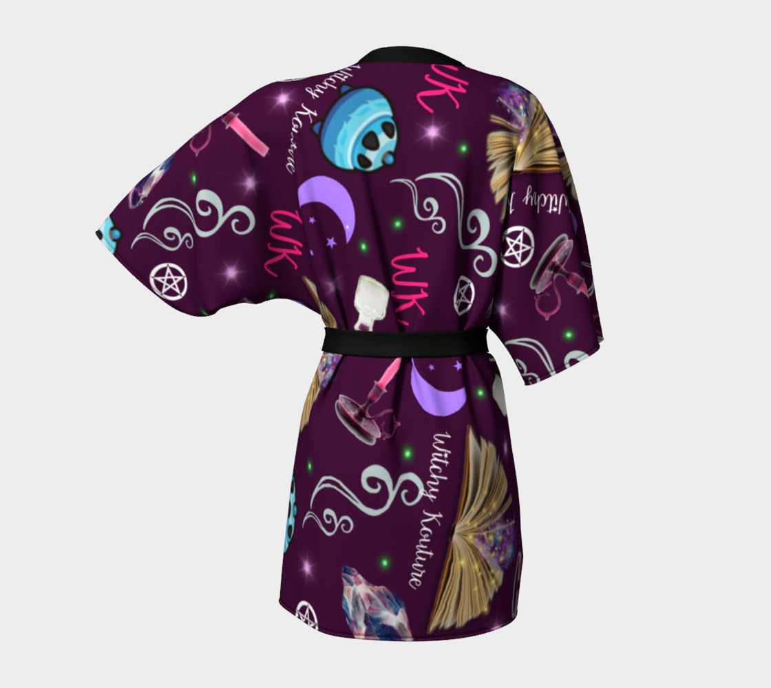 WK #ModernWitchLife Purple Print Kimono Robe preview #4