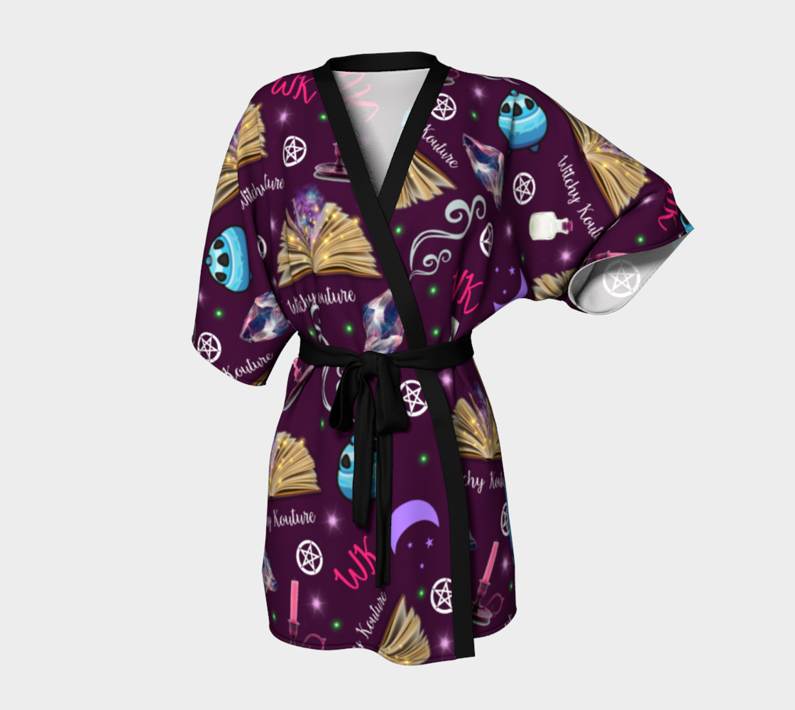 WK #ModernWitchLife Purple Print Kimono Robe preview #1