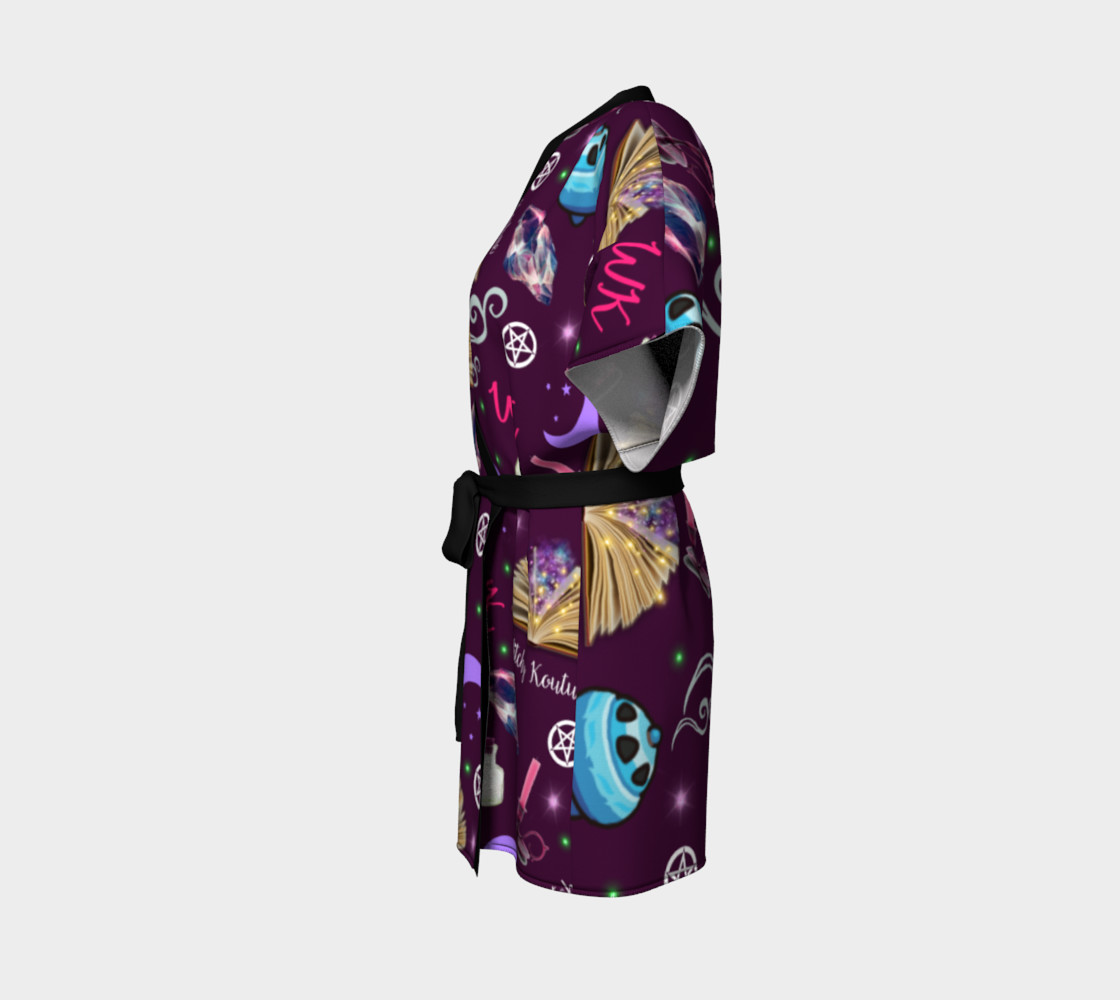 WK #ModernWitchLife Purple Print Kimono Robe preview #2