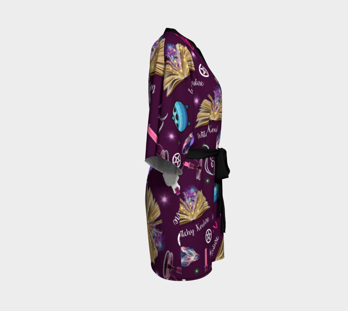 WK #ModernWitchLife Purple Print Kimono Robe preview #3