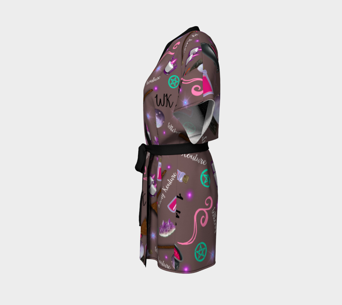 WK #ModernWitchLife Taupe Print Kimono Robe preview #2