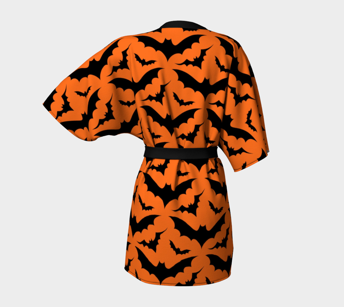 Orange Bats Kimono Robe preview #4