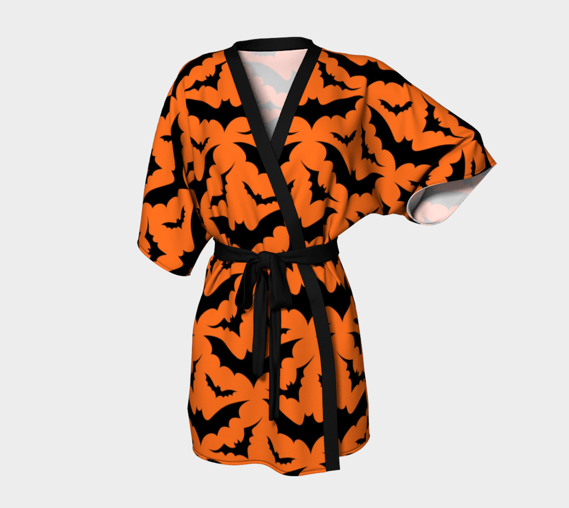 Orange Bats Kimono Robe preview #1