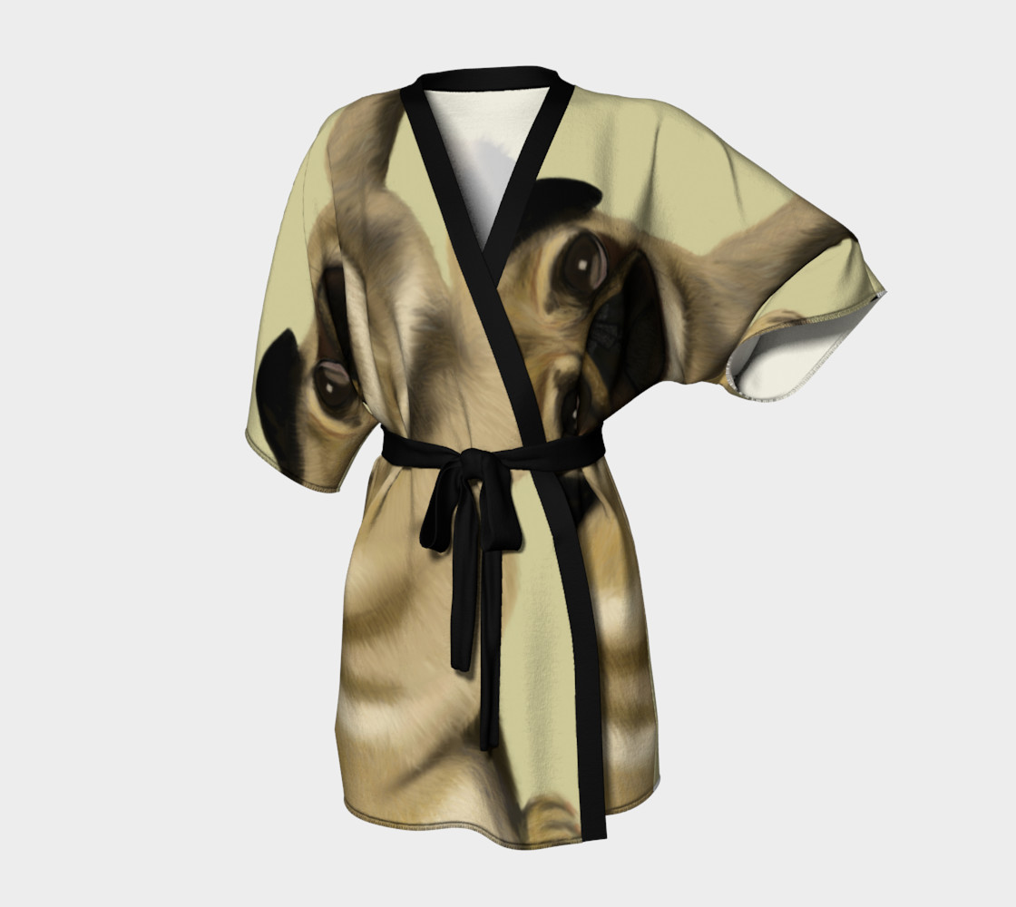 Pug Love Kimono Robe thumbnail #2