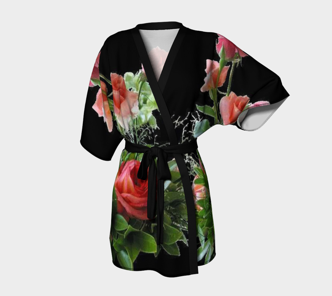 Lovely bunch of roses on Kimono robe, for anyone. preview #1