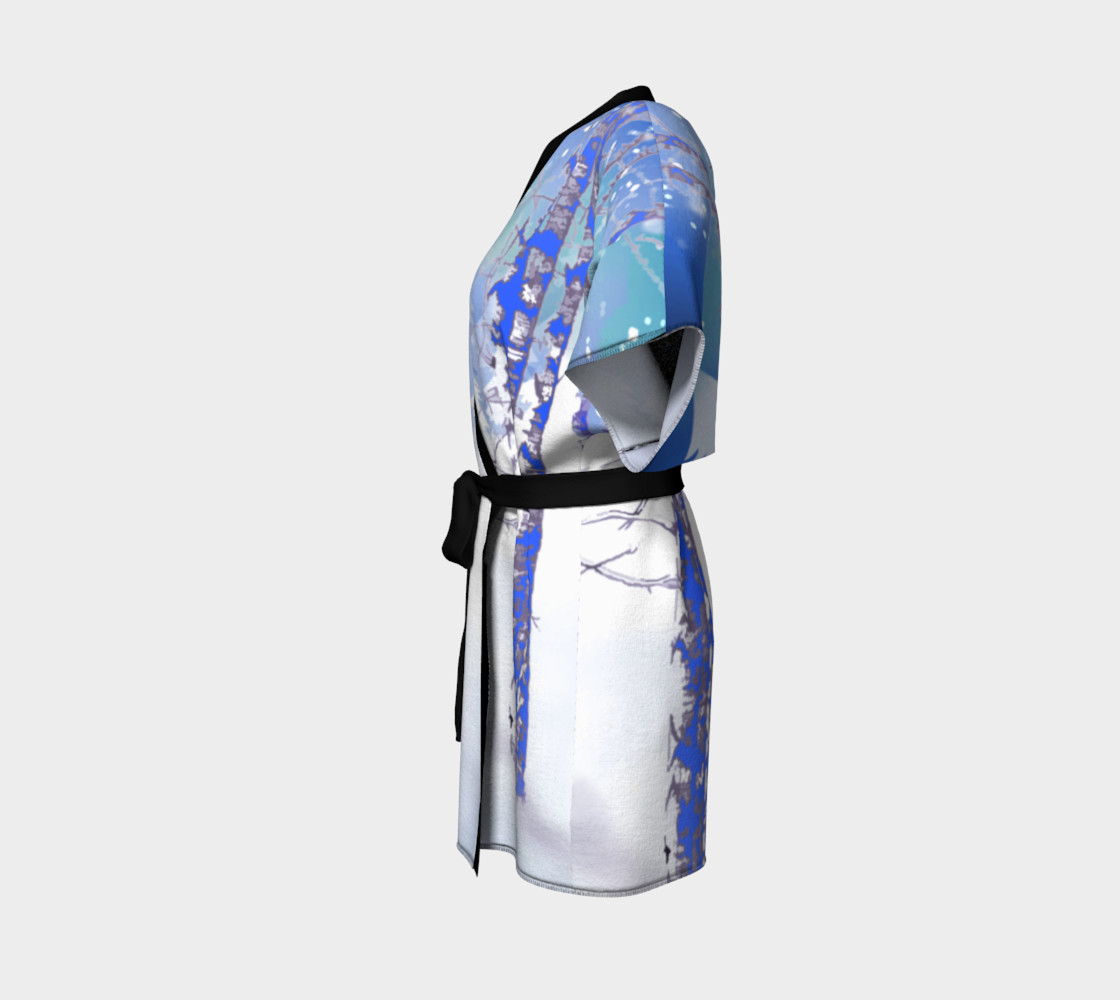 Blue Winter Snow Forest Fox Animal preview #2