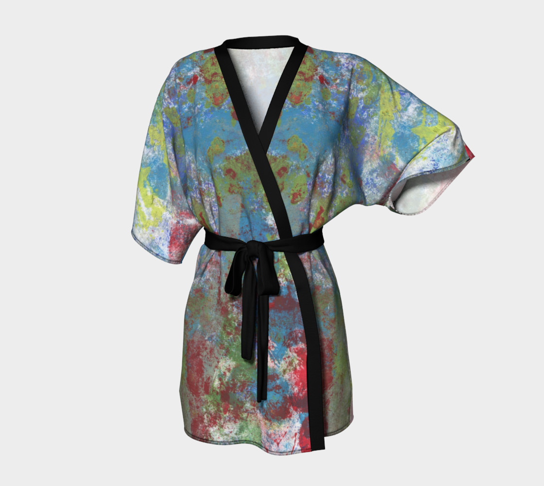Multi Blue and Green Robe Kimono preview #1