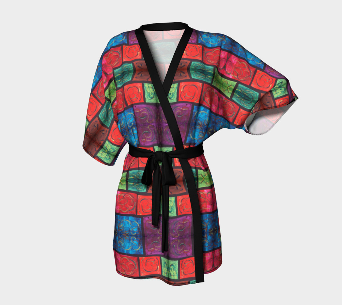 Swirly Mosaic Kimono Robe preview #1
