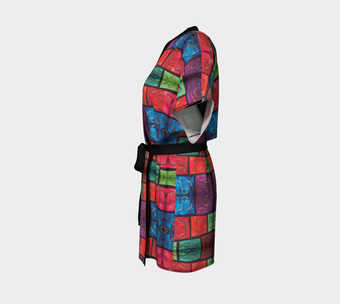 Swirly Mosaic Kimono Robe preview #2