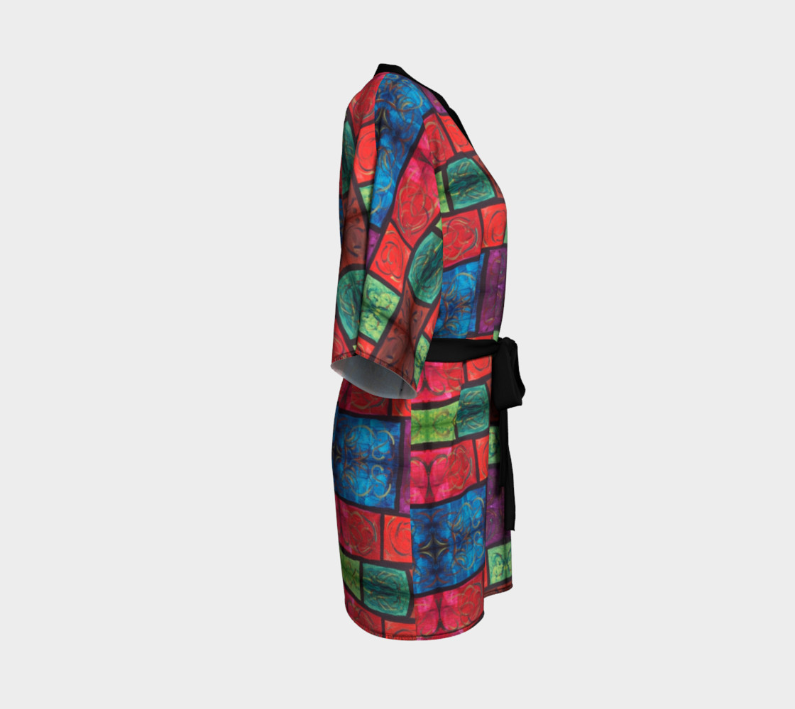 Swirly Mosaic Kimono Robe preview #3