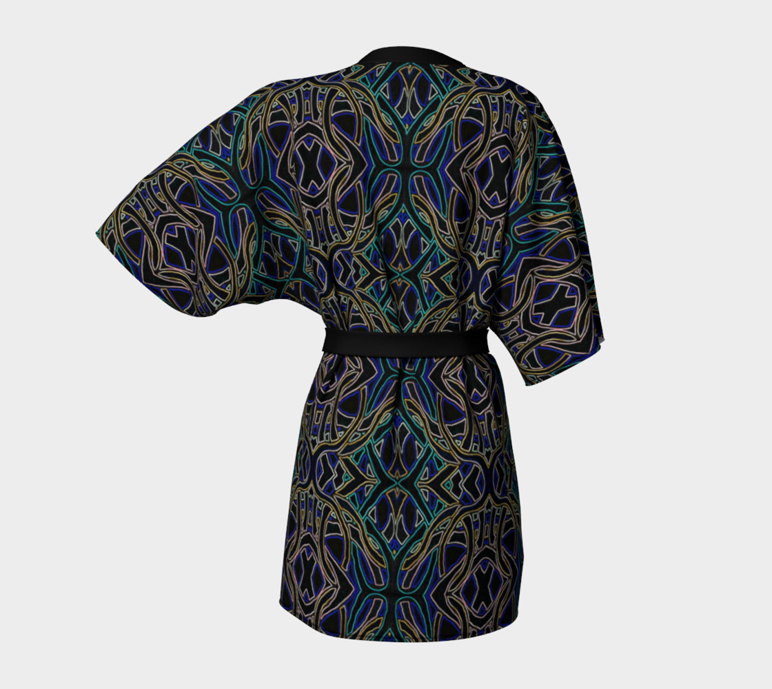 Dark Peacock Kimono Robe preview #4