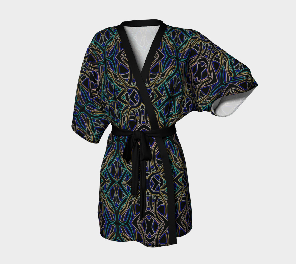Dark Peacock Kimono Robe preview #1