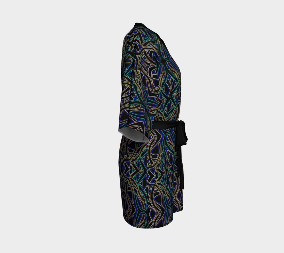 Dark Peacock Kimono Robe preview #3