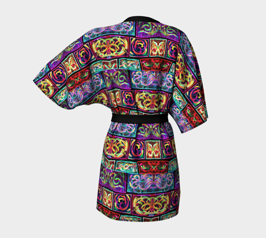 Ionic Damask Stained Glass Kimono Robe preview #4