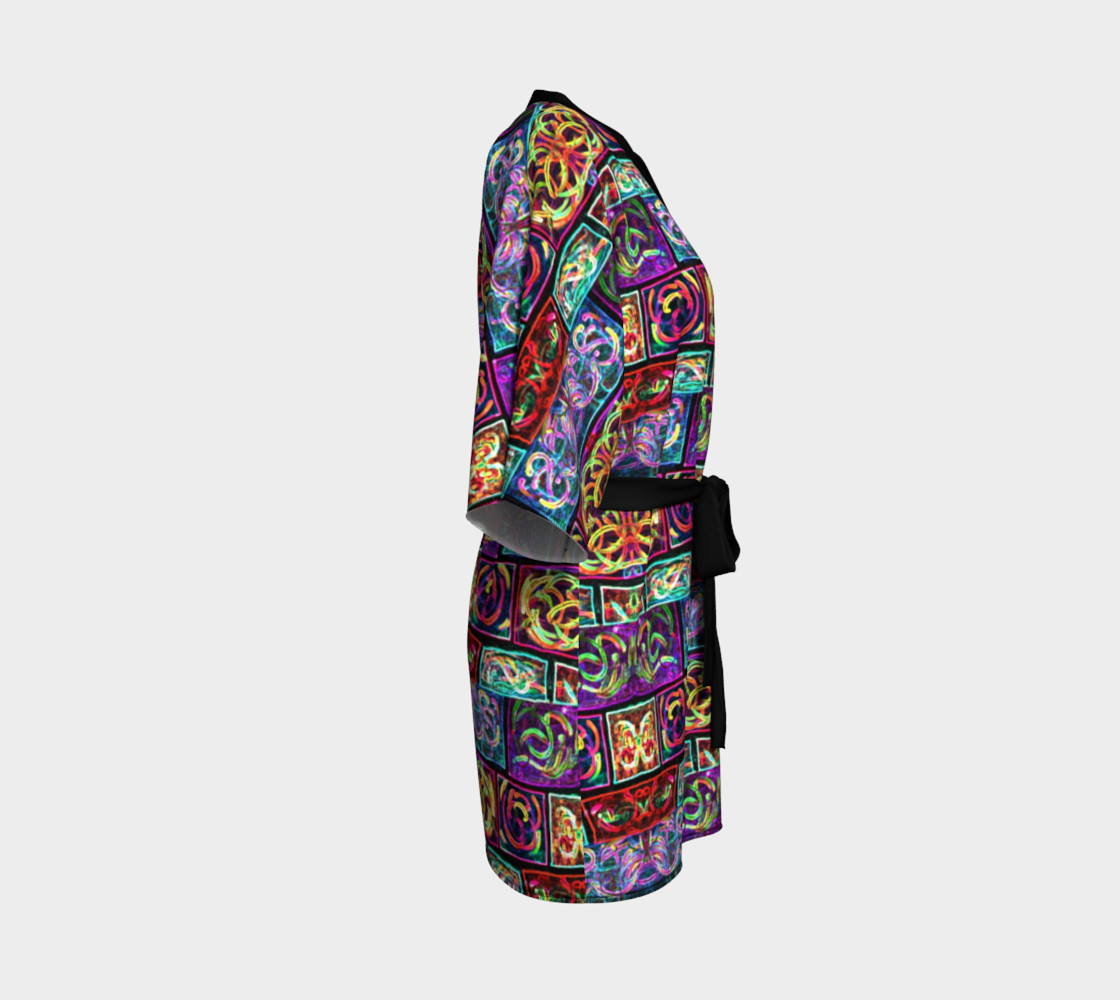 Ionic Damask Stained Glass Kimono Robe preview #3