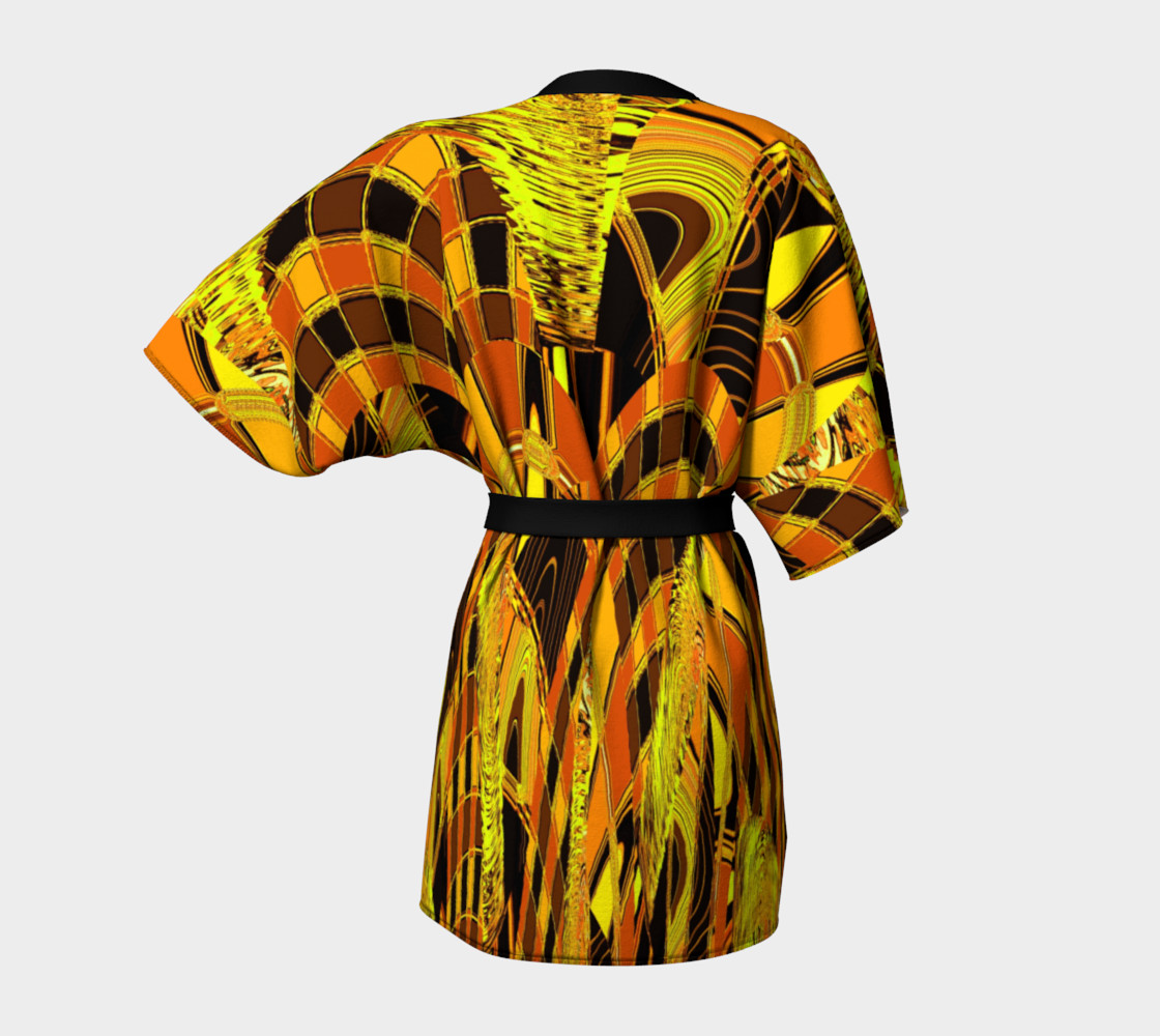 Orange Abstract Kimono preview #4