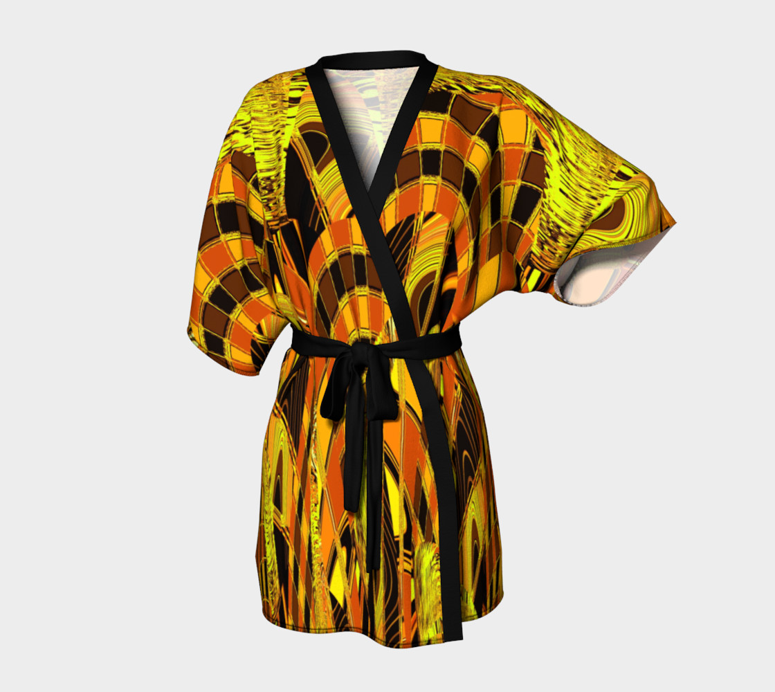 Orange Abstract Kimono 3D preview