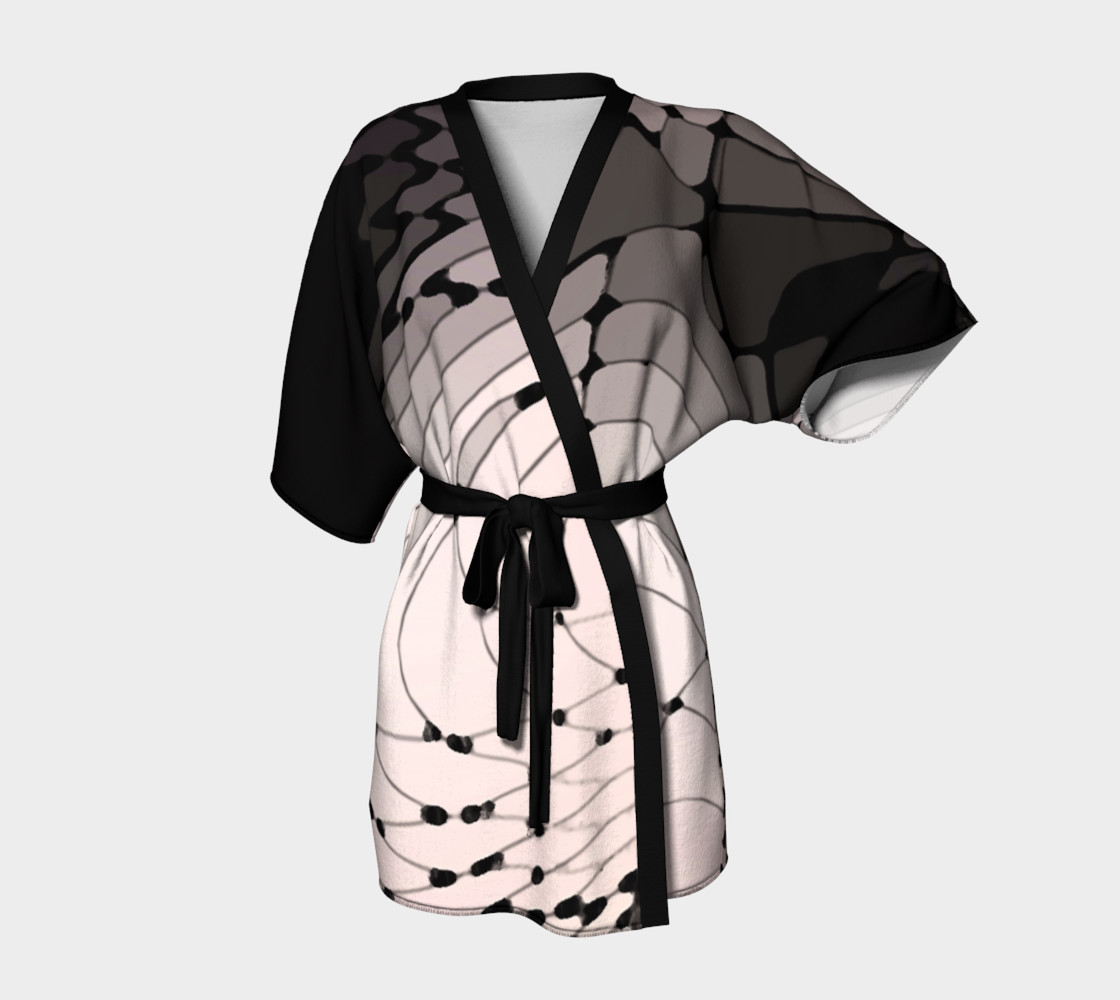Modern Art Pink and Black Kimono thumbnail #2