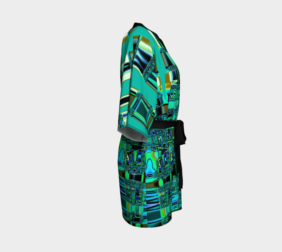 Emerald Abstract Kimono preview #3