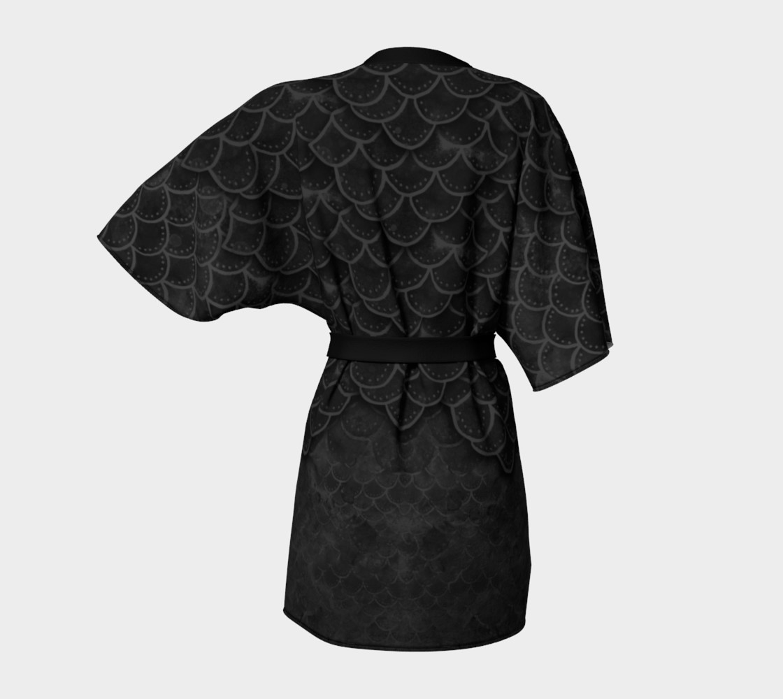 Gothic Mermaid Scales Kimono Robe preview #4