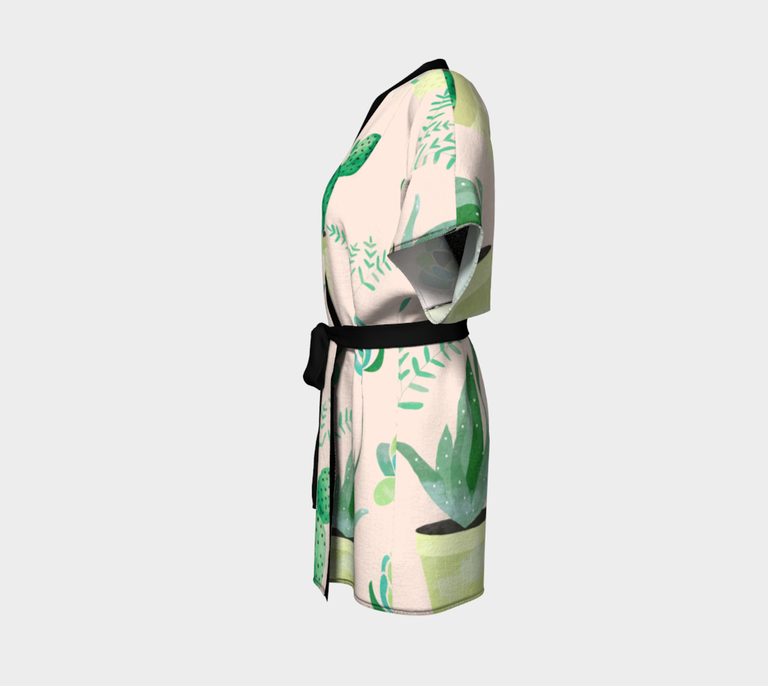 Cactus Pattern Kimono robe preview #2