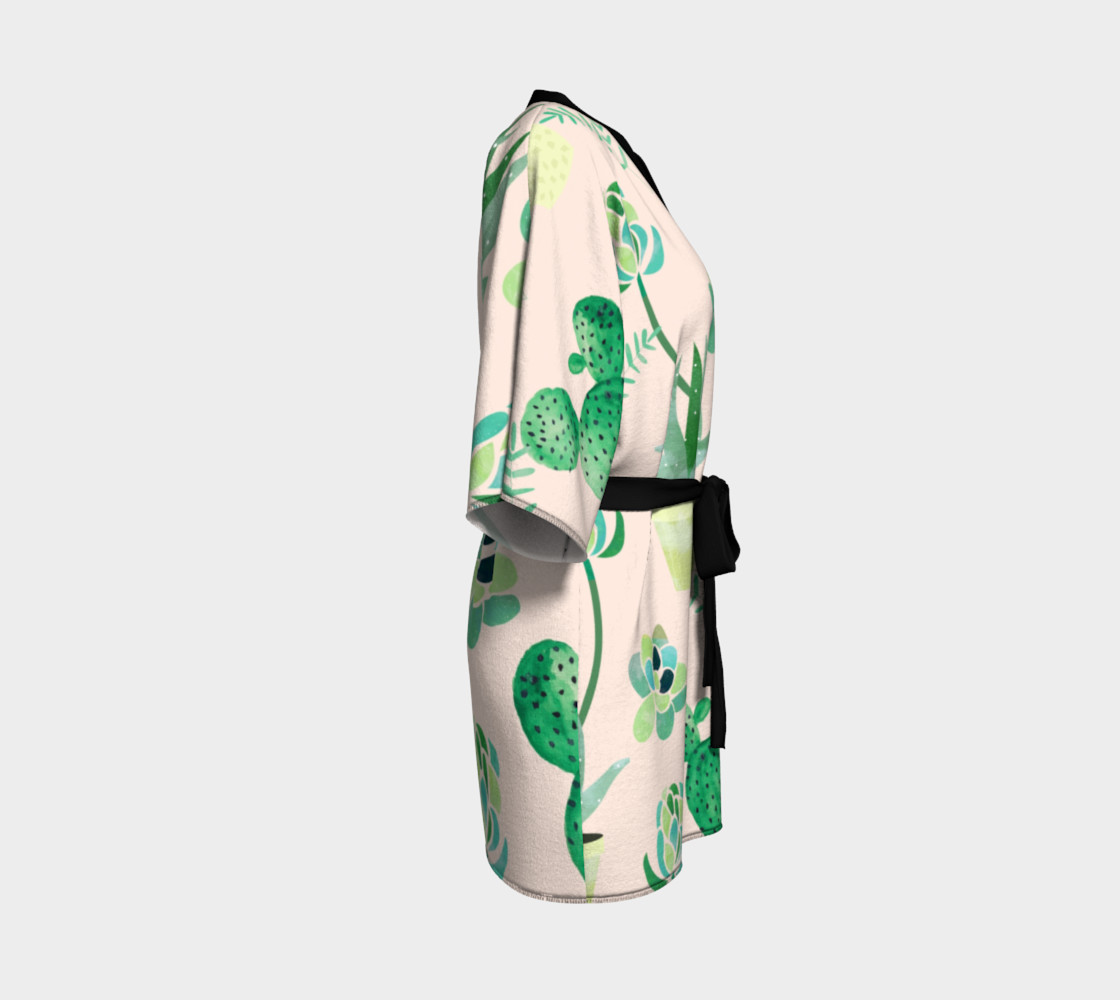 Cactus Pattern Kimono robe preview #3