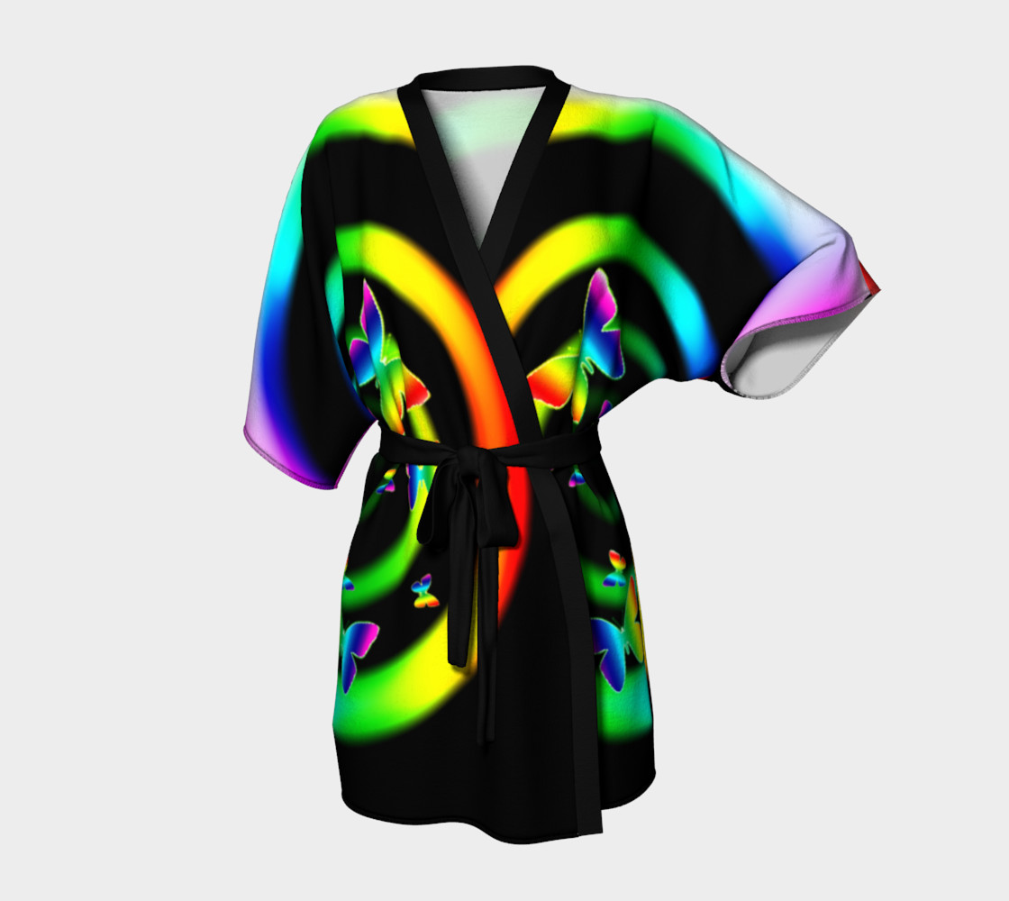 Rainbow spiral butterflies, Kimono Robe by Mindgoop | Shop | Art of Where