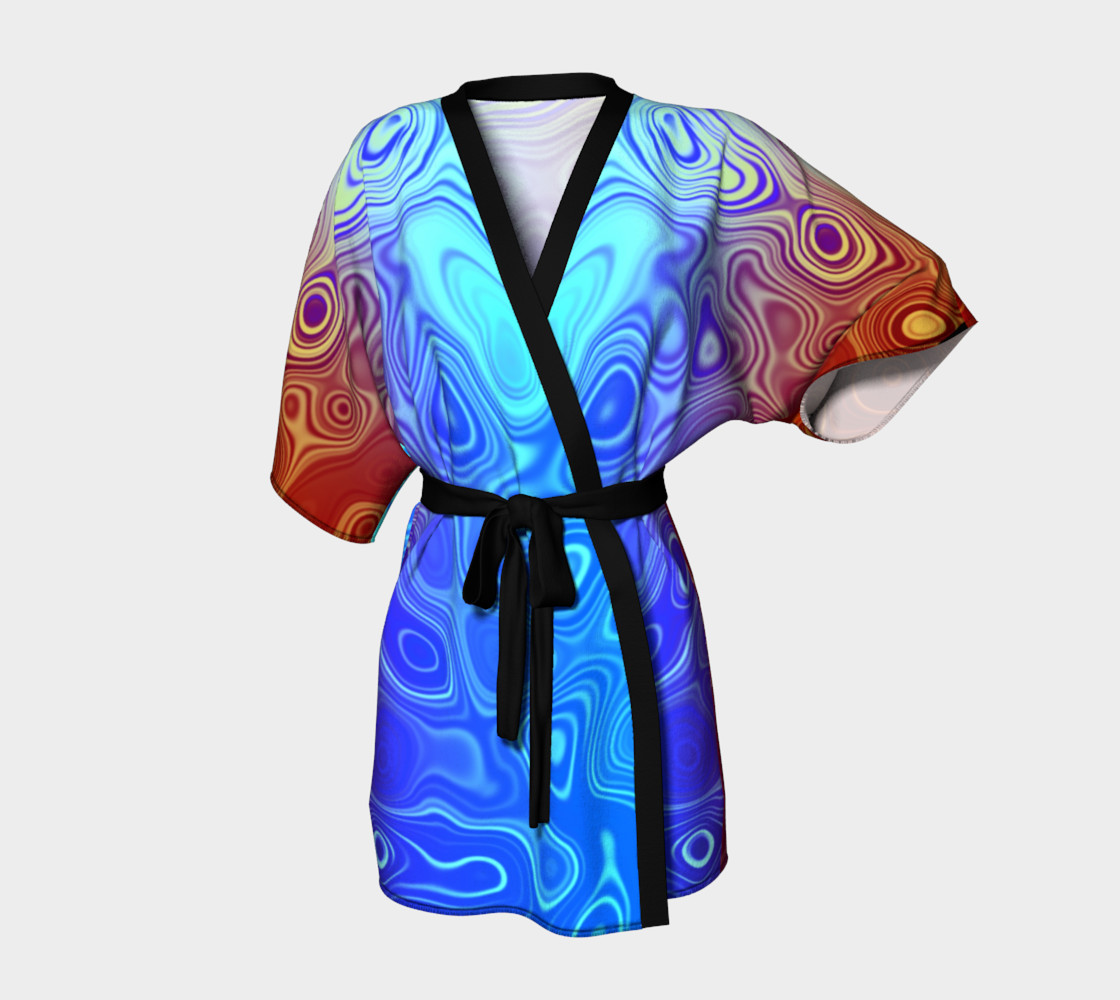 Blood and Water Abstract Kimono Robe thumbnail #2