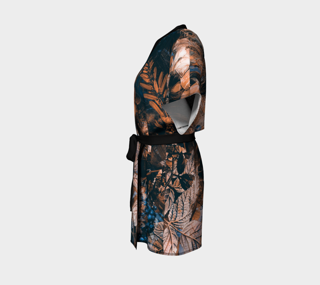 kimono robe dark flowers art preview #2