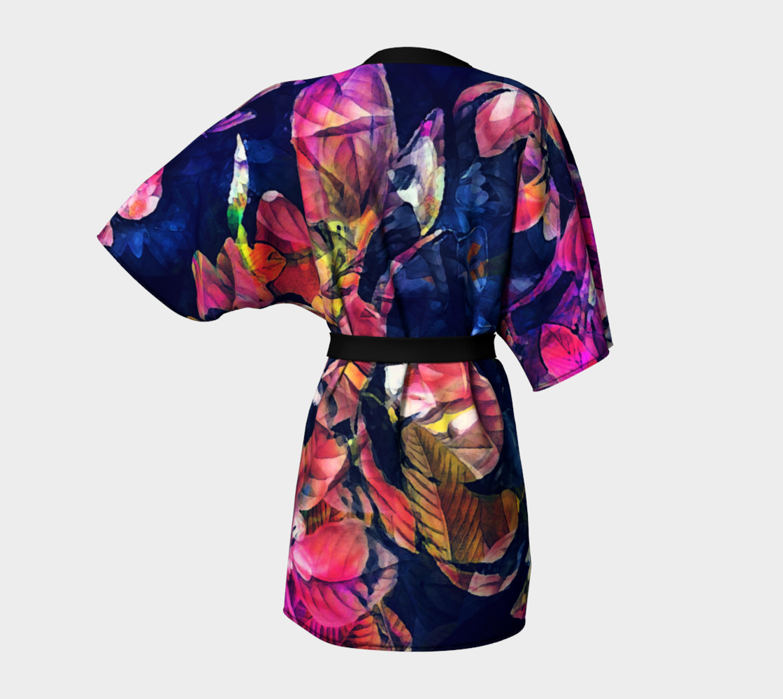 kimono robe roses and flowers preview #4