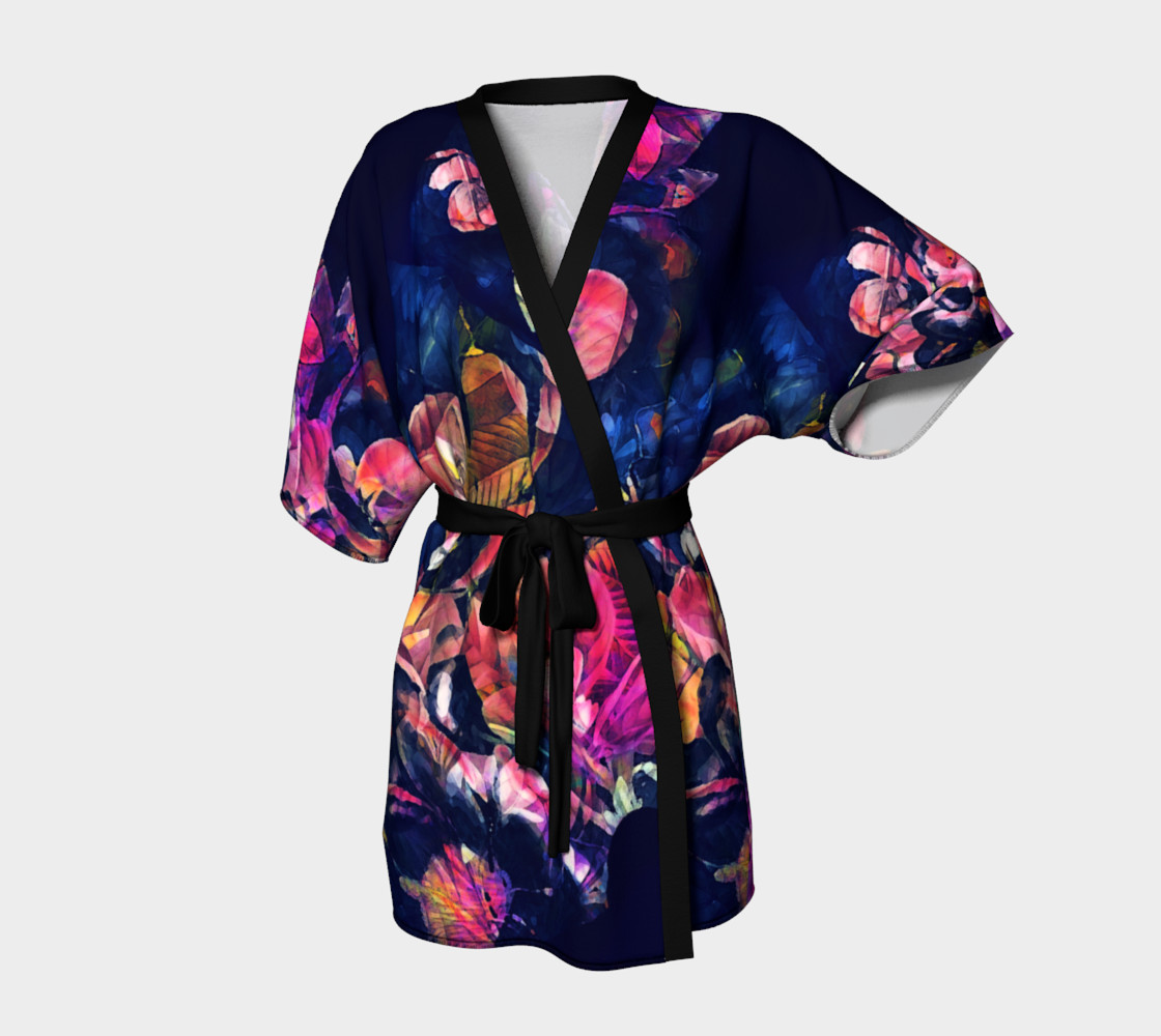 kimono robe roses and flowers preview #1