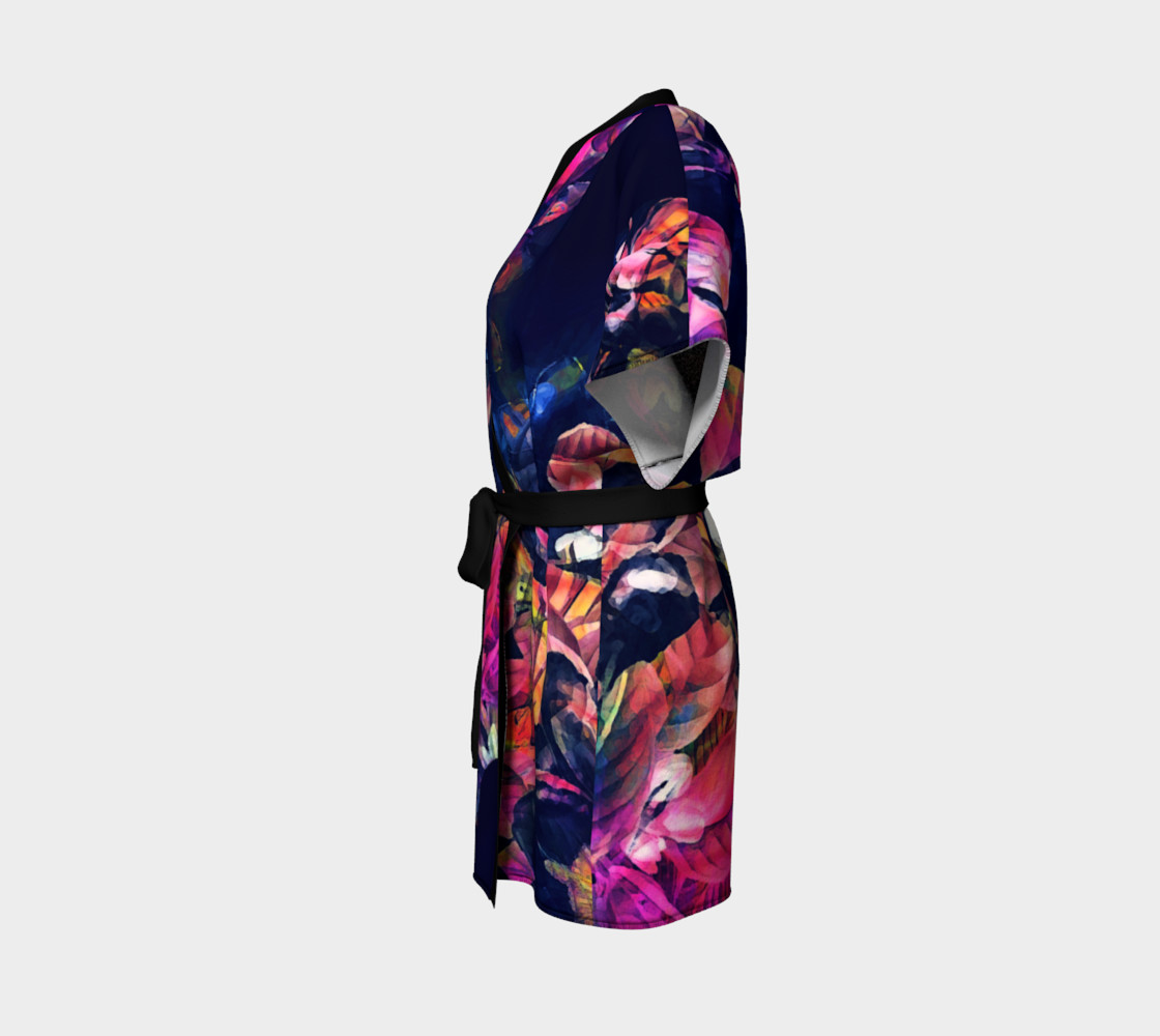 kimono robe roses and flowers preview #2