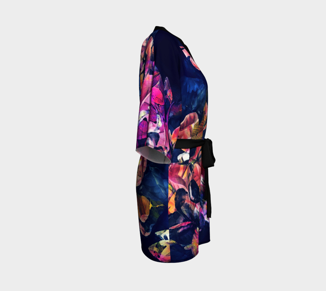 kimono robe roses and flowers preview #3